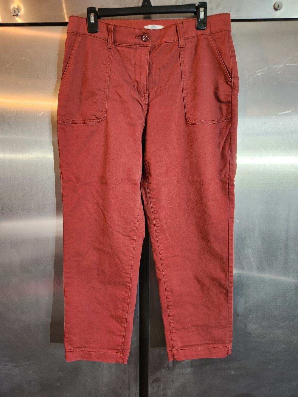 Croft & Barrow Rust Cropped Straight Leg Pants Size 10